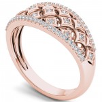Rose Gold 1/5ct TDW Diamond Fashion Ring - Handcrafted By Name My Rings™