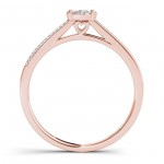 Rose Gold 1/6ct TDW Diamond Composite Engagement Ring - Handcrafted By Name My Rings™
