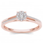 Rose Gold 1/6ct TDW Diamond Composite Engagement Ring - Handcrafted By Name My Rings™