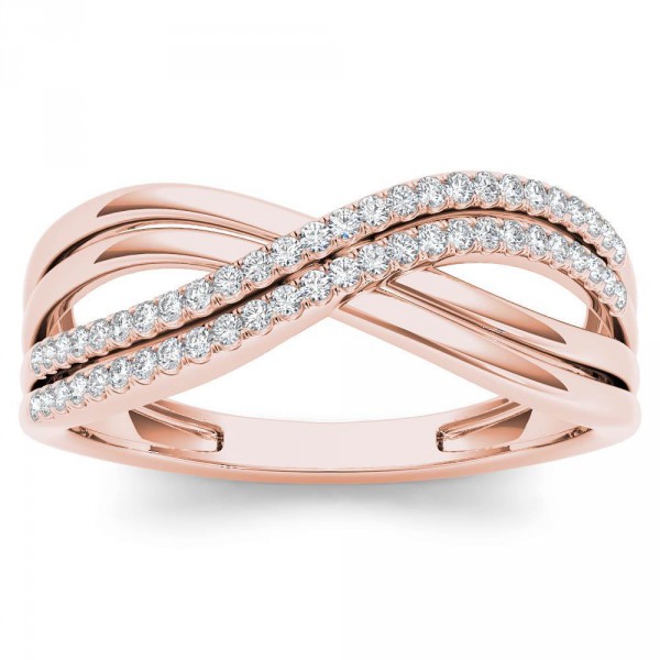 Rose Gold 1/6ct TDW Diamond Fashion Ring - Handcrafted By Name My Rings™