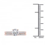 Rose Gold 1ct TDW Diamond Classic Engagement Ring Set - Handcrafted By Name My Rings™