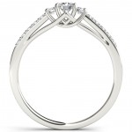 White Gold 1/3ct TDW Diamond Three-Stone Anniversary Ring - Handcrafted By Name My Rings™