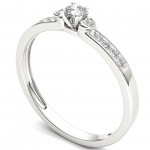 White Gold 1/5ct TDW Diamond Classic Engagement Ring - Handcrafted By Name My Rings™