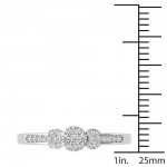 White Gold 1/5ct TDW Diamond Cluster Engagement Ring - Handcrafted By Name My Rings™