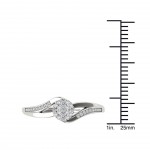 White Gold 1/8ct TDW Diamond Cluster Fashion Ring - Handcrafted By Name My Rings™
