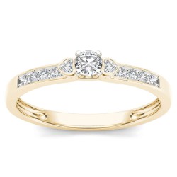 Gold 1/5ct TDW Diamond Classic Engagement Ring - Handcrafted By Name My Rings™