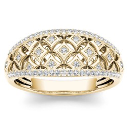 Gold 1/5ct TDW Diamond Fashion Ring - Handcrafted By Name My Rings™