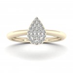 1/10ct TDW Diamond Pear Shape Cluster Engagement Ring - Handcrafted By Name My Rings™
