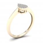 1/10ct TDW Diamond Pear Shape Cluster Engagement Ring - Handcrafted By Name My Rings™