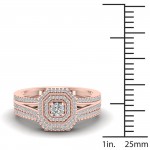1/2ct TDW Diamond Double Halo Bridal Set - Handcrafted By Name My Rings™