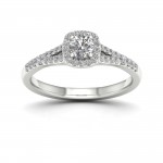 1/2ct TDW Diamond Halo Ring - Handcrafted By Name My Rings™