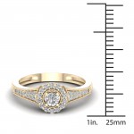 1/3ct TDW Diamond Halo Ring - Handcrafted By Name My Rings™