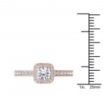 Gold 1ct TDW Diamond Vintage Halo Engagement Ring - Handcrafted By Name My Rings™