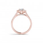 Rose Gold 1 1/10ct TDW White Diamond Double Halo Engagement Ring - Handcrafted By Name My Rings™