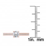 Rose Gold 1 1/4ct TDW Diamond Engagement Ring - Handcrafted By Name My Rings™
