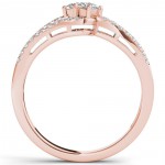 Rose Gold 1/3ct TDW Two-Stone Diamond Engagement Ring - Handcrafted By Name My Rings™