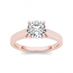 Rose Gold 1ct TDW Diamond Solitaire Engagement Ring - Handcrafted By Name My Rings™