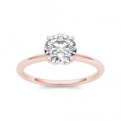 Rose Gold 1ct TDW Diamond Solitaire Ring - Handcrafted By Name My Rings™