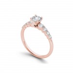 Rose Gold 3/4ct TDW Classic Diamond Engagement Ring - Handcrafted By Name My Rings™