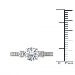 White Gold 1 1/3ct TDW Diamond Three-Stone Anniversary Ring - Handcrafted By Name My Rings™