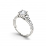 White Gold 1 1/4ct TDW Diamond Split-Shank Engagement Ring - Handcrafted By Name My Rings™