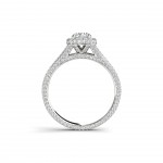 White Gold 1 1/4ct TDW Diamond Split-Shank Halo Engagement Ring - Handcrafted By Name My Rings™