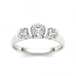 White Gold 1 1/4ct TDW Diamond Three Stone Anniversary Ring - Handcrafted By Name My Rings™