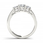 White Gold 1 1/4ct TDW Diamond Three Stone Ring - White H-I - Handcrafted By Name My Rings™