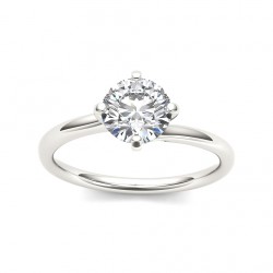 White Gold 1ct TDW Diamond Solitaire Ring - Handcrafted By Name My Rings™