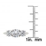 White Gold 2ct TDW Diamond 3-stone Engagement Ring - Handcrafted By Name My Rings™