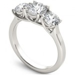White Gold 2ct TDW Diamond 3-stone Ring - Handcrafted By Name My Rings™