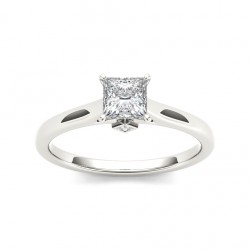 White Gold 3/4ct TDW Classic Princess-Cut Diamond Engagement Ring - Handcrafted By Name My Rings™