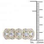 Gold 1 1/10ct TDW Diamond Halo Ring - Handcrafted By Name My Rings™