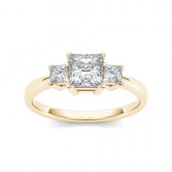 Gold 1 1/4ct TDW Diamond Three-Stone Anniversary Ring - Handcrafted By Name My Rings™