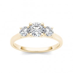 Gold 1 1/4ct TDW Diamond Three-Stone Anniversary Ring - Handcrafted By Name My Rings™