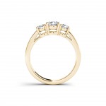 Gold 1 1/4ct TDW Diamond Three-Stone Ring - Handcrafted By Name My Rings™