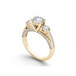 Gold 1 3/4ct TDW Diamond Three-Stone Anniversary Ring - Handcrafted By Name My Rings™