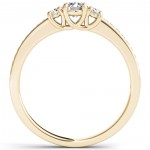 Gold 1/2ct TDW Diamond Three-Stone Anniversary Ring - Handcrafted By Name My Rings™
