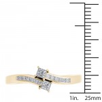 Gold 1/3ct TDW Two-Stone Diamond Engagement Ring - Handcrafted By Name My Rings™