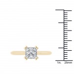 Gold 1ct TDW Diamond Princess-Cut Exquisite Ring - Handcrafted By Name My Rings™