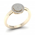1/6ct TDW Diamond Halo Engagement Ring - Handcrafted By Name My Rings™
