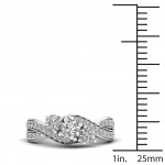 1ct TDW Diamond Three Stone Engagement Ring - Handcrafted By Name My Rings™