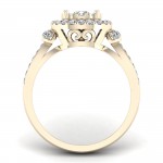 3/4ct TDW Diamond  Halo Engagement Ring - Handcrafted By Name My Rings™