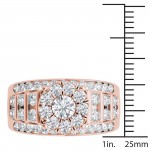 De Cour Gold 2ct TDW Pave Diamond Halo Engagement Ring - Handcrafted By Name My Rings™