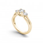 Gold 1ct TDW Diamond Three-Stone Anniversary Ring - Handcrafted By Name My Rings™