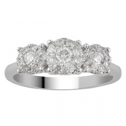 White Gold 1ct TDW Diamond Unity Ring - Handcrafted By Name My Rings™
