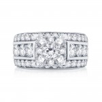 White Gold 3ct TDW Diamond Engagement ring - Handcrafted By Name My Rings™