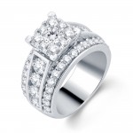 White Gold 3ct TDW Diamond Engagement ring - Handcrafted By Name My Rings™