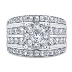 White Gold 3ct TDW Diamond Ring - Handcrafted By Name My Rings™