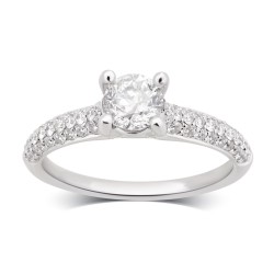 White Gold 1 1/2ct TDW Diamond Engagement Ring comes in a box. G-H/SI-I1 - Handcrafted By Name My Rings™